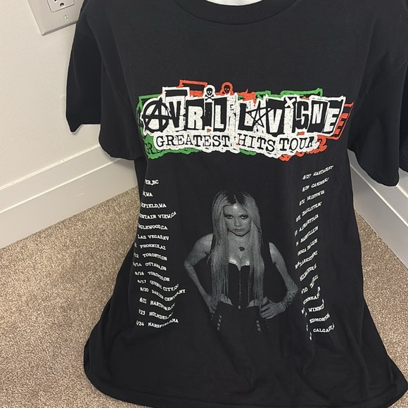 Vintage Avril Lavigne Band Shirt Greatest Hits Tour Tee Medium Rock Tee - Picture 4 of 15